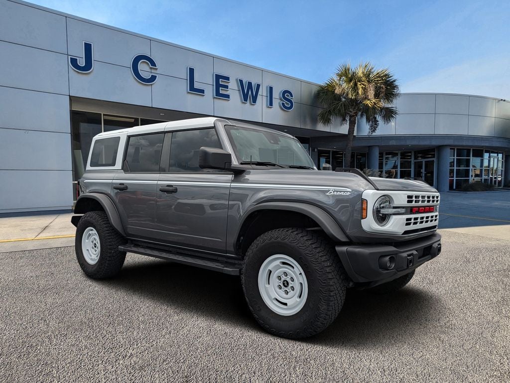 2023 Ford Bronco Heritage Edition in Carbonized Gray Metallic — front three-quarter view