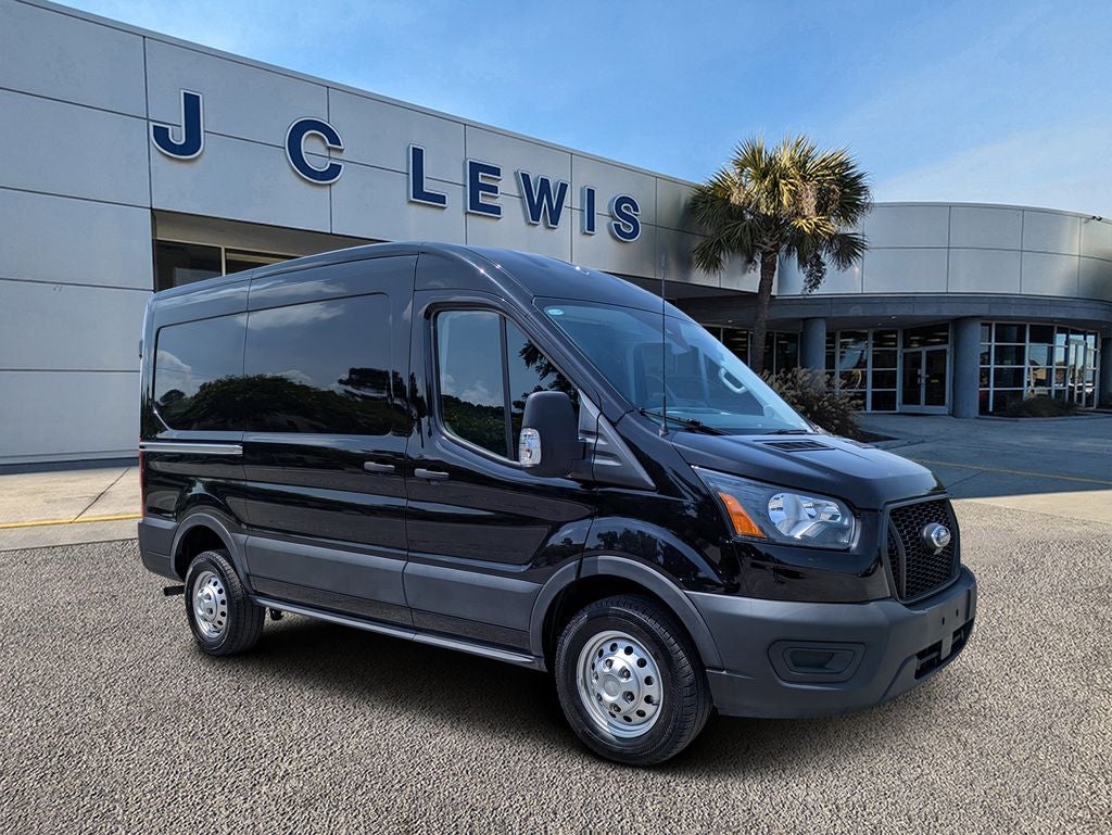 2023 Ford Transit-350 Base in Agate Black Metallic — front three-quarter view