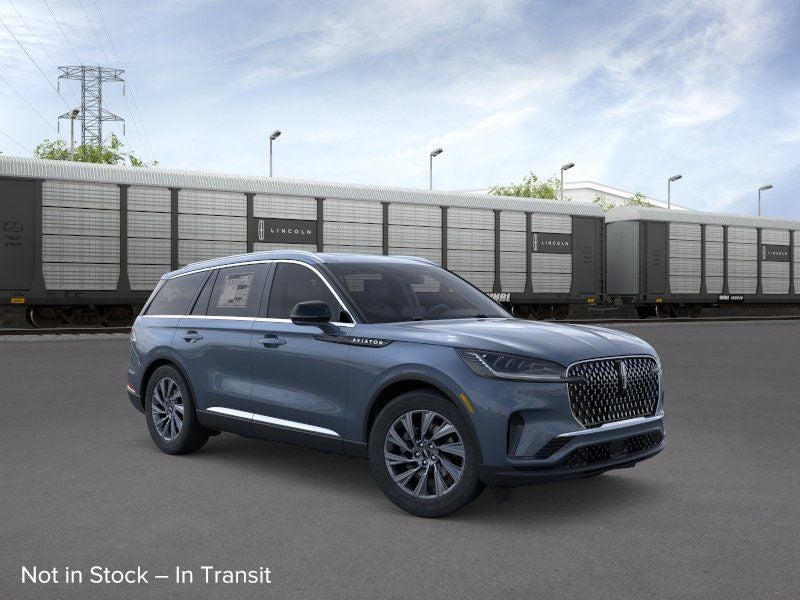 2026 Lincoln Aviator Premiere in Whisper Blue Metallic Clearcoat — front three-quarter view
