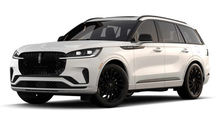 2026 Lincoln Aviator Reserve in White Metallic — front three-quarter view