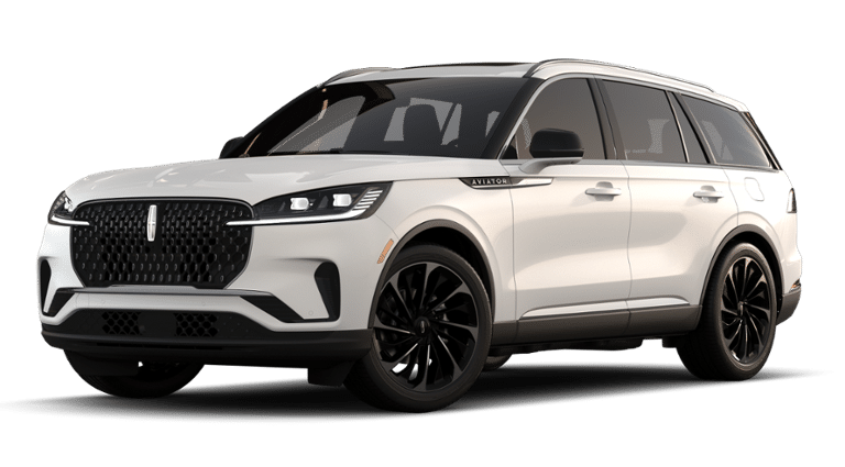 2026 Lincoln Aviator Reserve in White — front three-quarter view