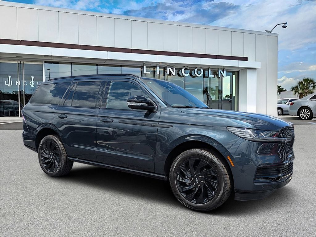 2026 Lincoln Navigator Reserve in Blue Metallic — front three-quarter view