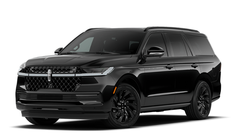 2027 Lincoln Navigator Reserve in Black — front three-quarter view