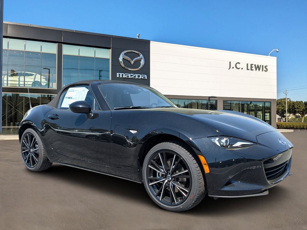 2026 Mazda Mazda MX-5 Miata Grand Touring in Jet Black Mica — front three-quarter view