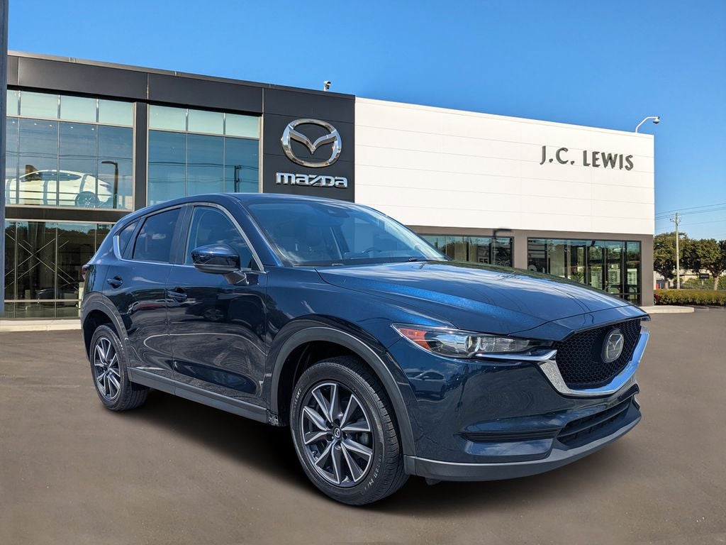 2018 Mazda Mazda CX-5 Touring in Deep Crystal Blue Mica — front three-quarter view